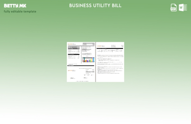 модерен стил Шаблон за страници за сметки за деловна електрична енергија во Њујо